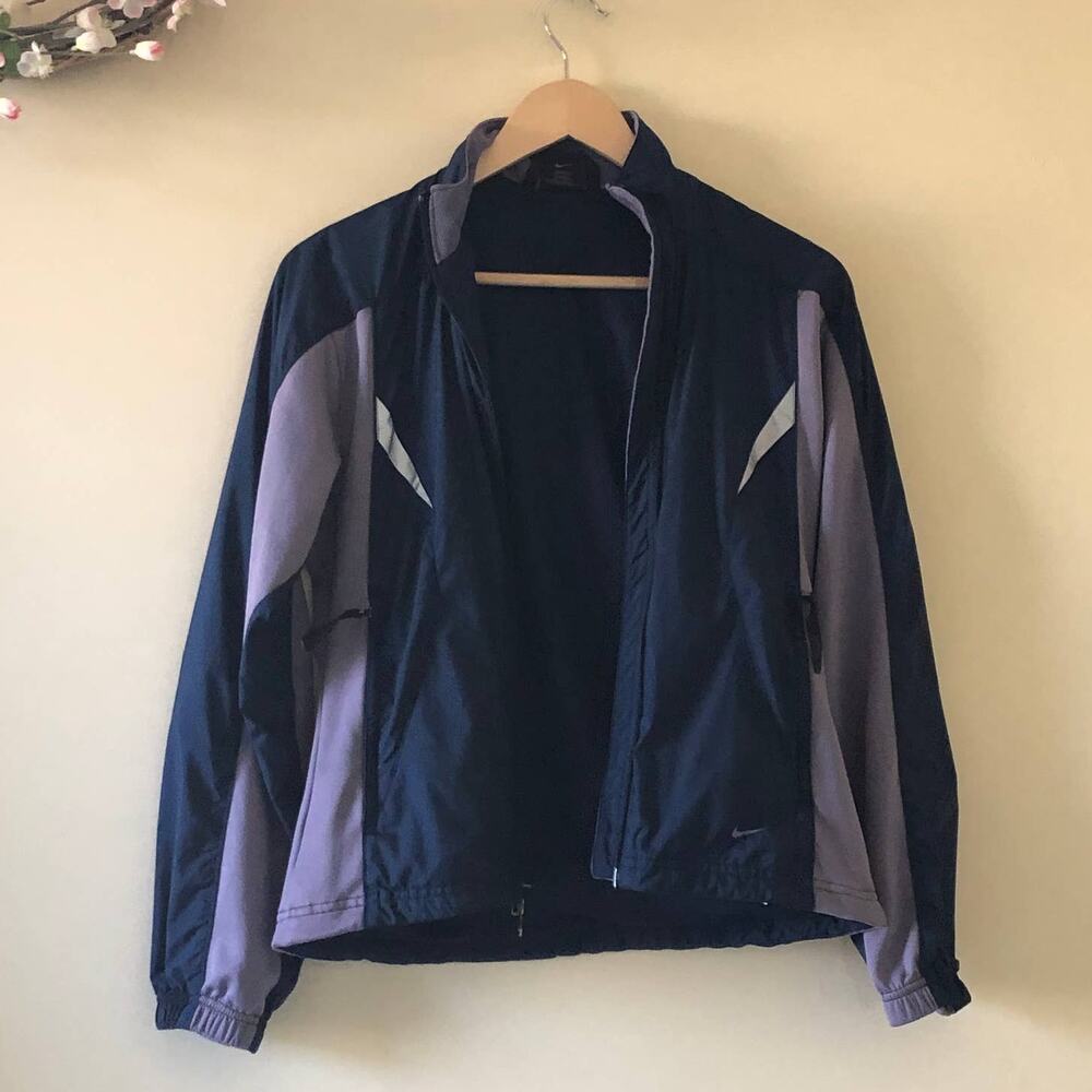 Nike Jacket Color Block Full-Zip Purple Blue size S